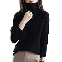 Women's Heart Sweater Pullover High Neck Wool Casual Knit Tops Autumn Winter Jacket Warm Pullover Sweaters