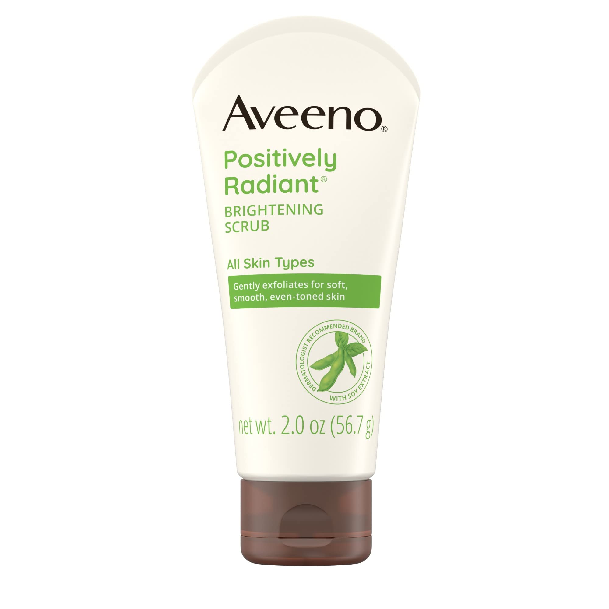 Aveeno Positively Radiant Skin Brightening Exfoliating Daily Facial Scrub ,2.0 oz
