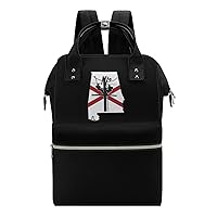Alabama State Lineman Diaper Bag Backpack Travel Waterproof Mommy Bag Nappy Daypack