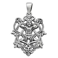 Sterling Silver Celtic God Cernunnos Knot Pendant