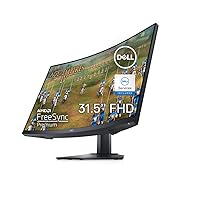 Dell S3222HG Curved Gaming Monitor - 32-inch 165Hz Full HD (1920 x 1080) Display, 1800R Curvature, AMD FreeSync, 4ms Grey-to-Grey Response Time, 16.7 Million Colors - Black