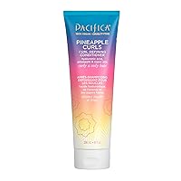 Pacifica Detangler Spray & Pineapple Curls Conditioner Bundle, Coconut Milk & Pineapple Scented Hair Products