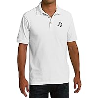 Music Note Patch Pocket Print Pique Polo