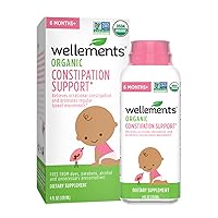 Wellements Organic Baby Constipation Support | Relieves Occasional Constipation for Infants & Toddlers*, No Harsh Laxatives, USDA Certified Organic | 4 Fl Oz, 6 Months +
