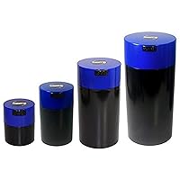 Vacuum Sealed airtight containers.29-Liter to 2.35-Liter, Blue/Black, 4 Piece