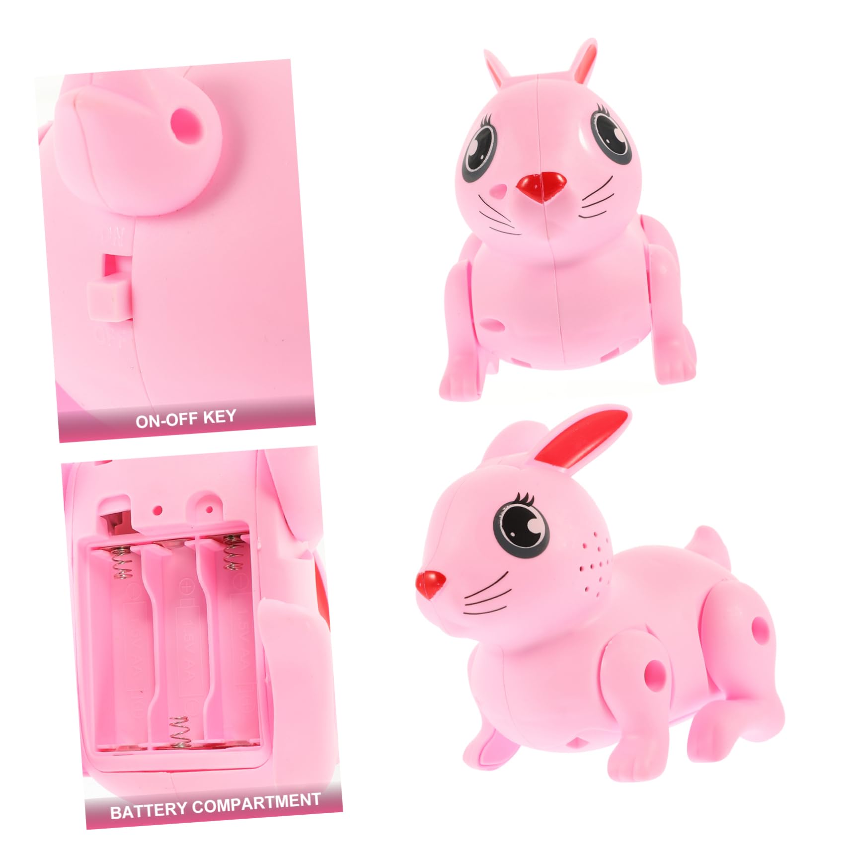 ERINGOGO 1pc Bouncy Bunny Toy Robots Desktop Robot Decor Toys Electric Plaything Funny Dinosaur Emulation Rabbit Toy Removable Toy Pet Lip Gloss Child Electronic Original Price