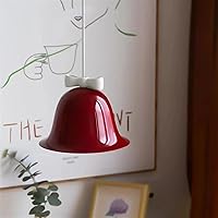 Pendant Lamp Creative Restaurant Bell Small Pendant Lamp Modern Minimalist Bedside Droplight 1Pcs (Color : Pink)