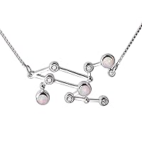 Women Necklace Constellation Themed Pendant Necklace Opal Necklace Set
