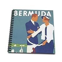 3dRose 3D Rose Vintage Bermuda Couple on Bicycle - Drawing Book, 8 by 8-inch (db_99198_1), 8