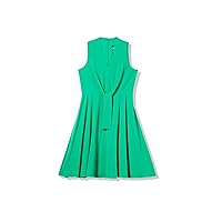 Tommy Hilfiger Women's Stretch Fabric Fit and Flare Midi Tie Knot Front Dress, Jolly Green