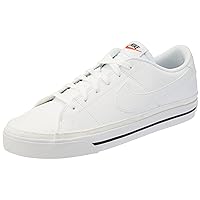 NIKE Men's Tennis Shoes, White White Black, 8.5 AU