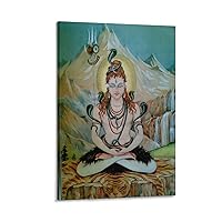 Shiva Kundalini Yoga Meaning Lord Shiva Hindu Gods Canvas Art Poster And Wall Art Picture Print Mode Canvas Painting Wall Art Poster for Bedroom Living Room Decor 20x30inch(50x75cm) Frame-style