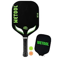 Edgeless Pickleball Paddles, USAPA Approved, Carbon Fiber, Thermoformed Unibody Construct, Textured Surface Massive Sweet Spot Pickleball Paddle with Paddle Cover