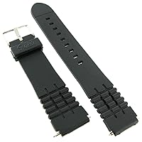 SPEIDEL Rubber Watch Band Fits Sport watches And CASIO - Color Black Size: 19mm Watch Band - BONUS - 2 extra Spring Bars included