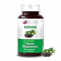 Neem Biopiperine, Skin Care Acne Control, High Absorption, Immunity & Pimple Care Supplement - 60 Veg Tablets