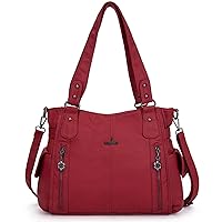Handbags for Womens Top-Handle Hobo Purse Roomy Casual Shoulder Bags PU Tote Satchel Purse for Womens