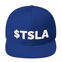 Tesla Stock Hat $TSLA (Embroidered Flat Bill Cap) Investors in TSLA Shares