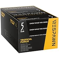 by 5 Tropical Punch Sugar Free Mental Focus Chewing Gum, 10 Pack
