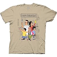 Ripple Junction Bob's Burgers Family Group Hero Pose Adult Crew Neck T-Shirt