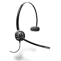 Poly EncorePro 540 QD Headset (Plantronics) – Works w/Poly Call Center Digital Adapters – Acoustic Hearing Protection – Convertible Wearing Style - Works w/PC, Mac, Teams, Zoom - Amazon Exclusive