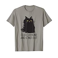 Black cat shirts for kids, Fluff Around Cat Puns Themed T-Shirt