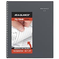 AT-A-GLANCE 2024 Weekly & Monthly Planner, DayMinder, Quarter-Hourly Appointment Book, 8-1/2