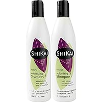 Shikai Natural Volumizing Shampoo to Add Fullness & Texture - 12 Ounces (Pack of 2)