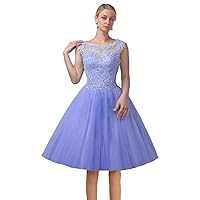 Boat Neck Beaded Homecoming Dreses Short Formal Party Prom Ball Gown
