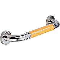 Bathroom Grab Bar Anti-Slip Grab Rails SUS 304 Stainless Steel Towel Rails Safety Shower Handrails Support Rail, Toilet Grab Handle (Color : White) (Color : Yellow)