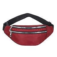 Travel Shoulder Purse Belt Bag Fanny Packs for Women Women Waist Bag Men Fanny Pack Crossbody Bags for Women (Red)