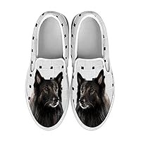 Kid's Slip Ons-Amazing Dogs Print Slip-Ons Shoes for Kids (Choose Your Breed) (3 Youth (EU34), Belgian Tervuren)