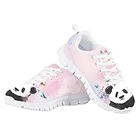 Girls Boys Running Shoes White Sole Walking Sports Sneakers Non-Slip Lace Up Journey Sneaker Shoes Flats