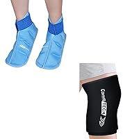 ComfiTECH Extra Large Knee Ice Sleeve for Injuries Compression Sleeve, Foot Ice Pack Wrap for Swollen Feet Ice Pack for Foot Recovery