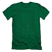 NYC Premium Canvas T-Shirt Statue of Liberty Kelly Green Tee