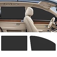 4PCS Car Side Window Sun Shades with Magnetic,Auto Front and Rear Windshield Curtains, Privacy Side Sunshade Curtain for Baby, Heat Insulation and UV Protection, Universal Car Accessories(Front+Back)