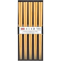 Wajima Chopsticks 5 Pairs Reusable Japanese Wooden Chopsticks for Sushi, Noodles as Ramen, Udon, Soba, Pho Dishwasher Safe 9 inches Made in Japan (Natural Wood Color)