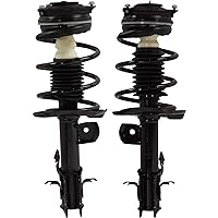 Evan Fischer Front Set of 2 Complete Shocks Strut & Coil Spring Assembly Compatible with Nissan Sentra 2013 Driver & Passenger Side Recommended OEM Replacement