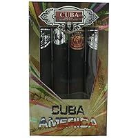 Cuba Collection By Champs For Men. Gift Set (Contains Eau De Toilette Spray 1.17 Oz / 35 Mlcuba Black & Brown & Green & Grey).