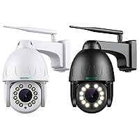 SV3C PTZ WiFi Security Camera Outdoor 15X Optical Zoom Auto Tracking 5MP Floodlight Color Night Vision Wireless IP Cam, 2-Way Audio, Metal Shell, RTSP, FTP, SD Card Record, BlueIris, Onvif Conformant