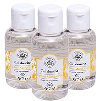 La Maison du Savon de Marseille - French Body Wash with Daisy Fragrance - Stay Clean and Fresh On the Go - 1.69 Fl Oz Travel Size - Set of Three