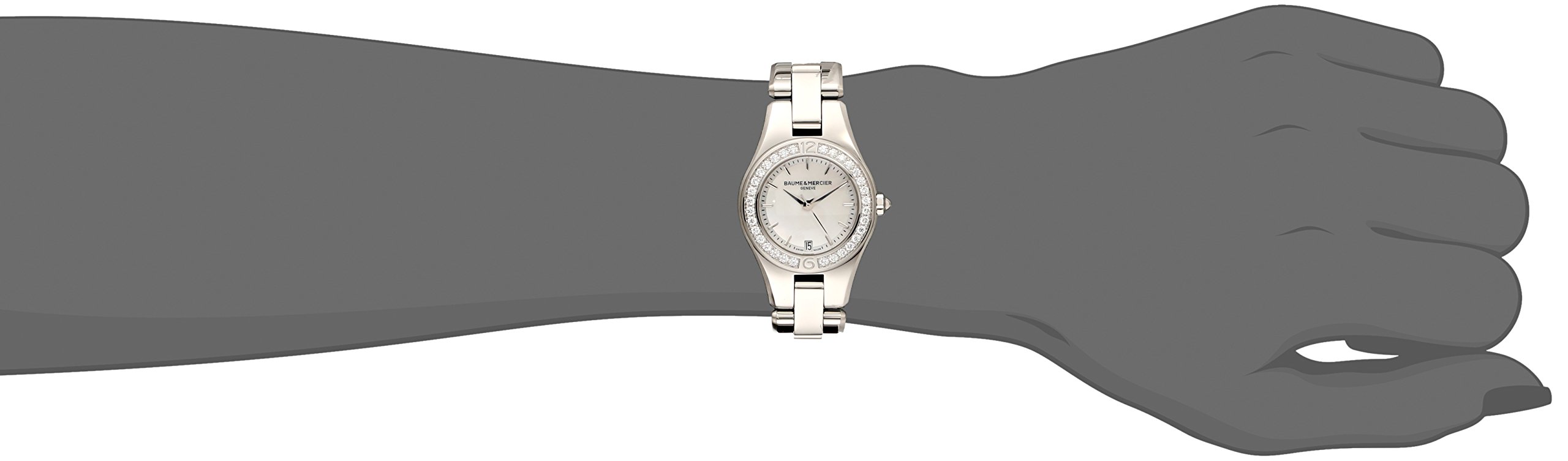 Baume & Mercier Women's 10013 Linea Mother-of-Pearl Dial Diamond Bezel Watch