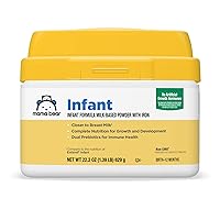 Amazon Brand - Mama Bear Infant Milk-Based Baby Formula Powder with Iron, Dual Prebiotics, Omega 3 DHA and Choline, Brain, Growth, Immunity, 1.39 pound (Pack of 1)