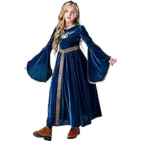 Tween Dresses Pretty Cosplay Stage Performance Court Dress Medieval Attire Party Clothing Dress Cotton Toddler Dress 4t