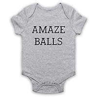Unisex-Babys' Amazeballs Slang Baby Grow