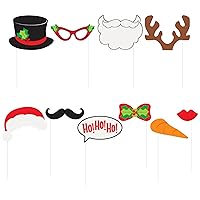 Unique Christmas Photo Booth Props, Assorted Sizes, Multicolor