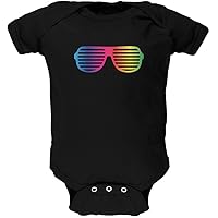 Old Glory Shutter Shades Black Soft Baby One Piece - 3-6 Months