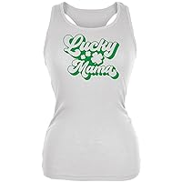 St Patricks Day Lucky Mama Juniors Soft Tank Top
