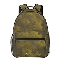 Deer Printed Patterns Backpack, 15.7 Inch Large Backpack, Zippered Pocket, Lightweight, Foldable, Easy To Travel
