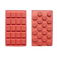 2pc/set 18/20 Cavity Silicone Mold Maker Cake Cookie Chocolate Baking Cocoa Silicone Mold