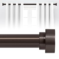 HEI! DEAR Bronze Curtain Rods for Windows 72 to 144 Inch(6-12ft),1 Inch Heavy Duty Curtain Rods,Adjustable Long Curtain Rod,Modern Single Drapery Rods,Telescoping Window Curtains Rods 72-150